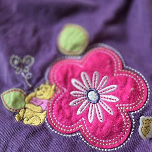 Vintage Y2K Disney Winnie the Pooh purple corduroy dress - Picture 4 of 5